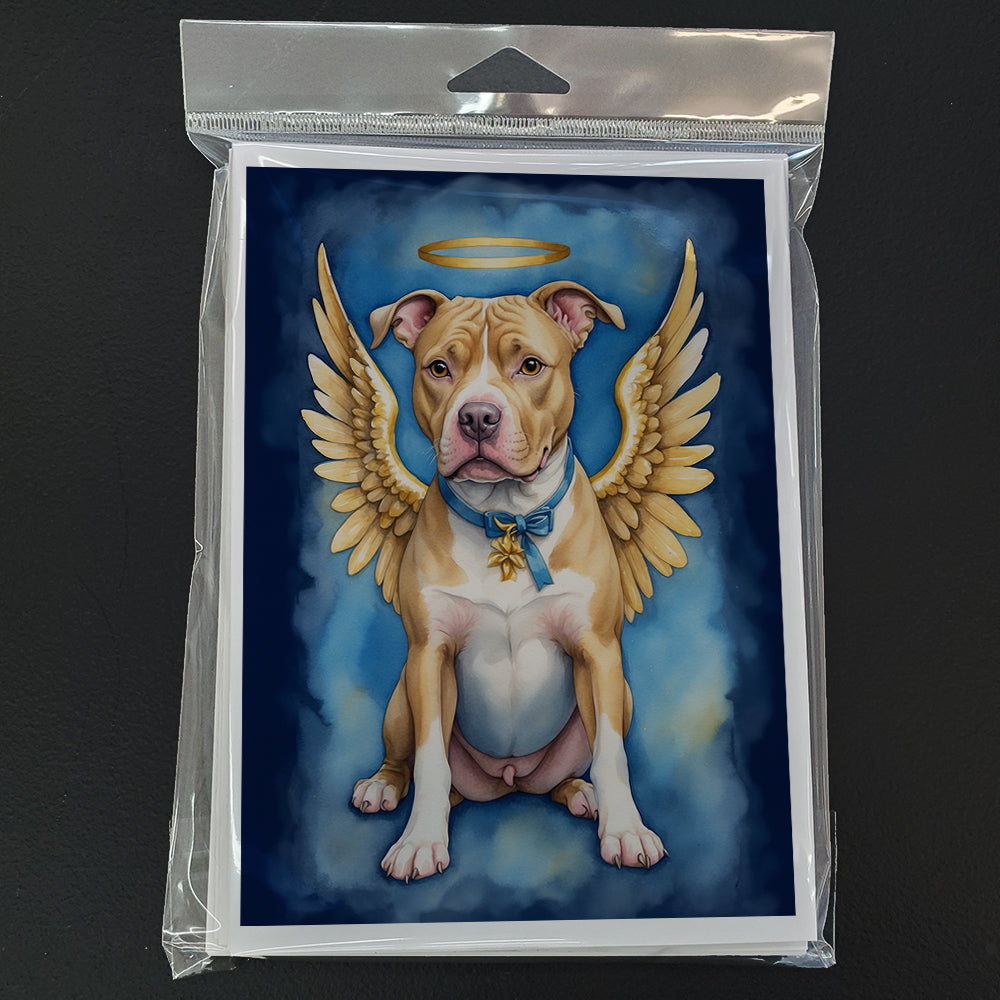 Pit Bull Terrier My Angel Greeting Cards Pack of 8 Blank Cards with Envelopes Whimsical A7 Size 5x7
