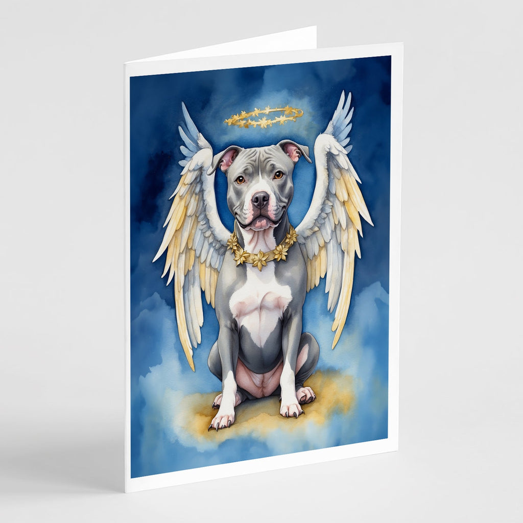 Pit Bull Terrier My Angel Greeting Cards Pack of 8 Blank Cards with Envelopes Whimsical A7 Size 5x7