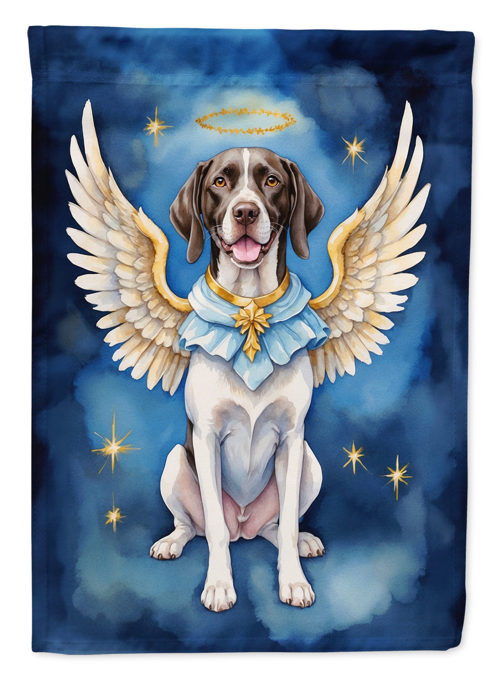 Pointer My Angel House Flag 28x40 Porch Sleeve Pole Decorative Outside Yard Banner Artwork Wall Hanging, Polyester