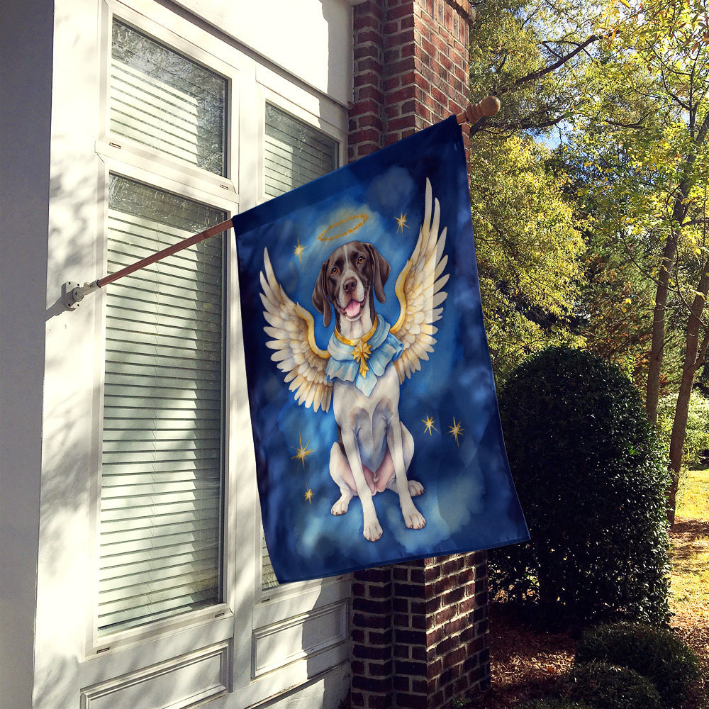 Pointer My Angel House Flag 28x40 Porch Sleeve Pole Decorative Outside Yard Banner Artwork Wall Hanging, Polyester