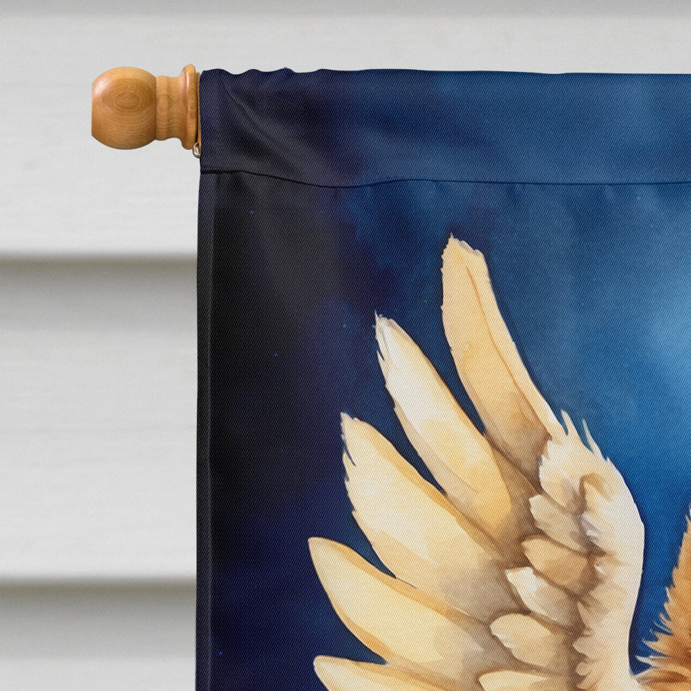 Pomeranian My Angel House Flag 28x40 Porch Sleeve Pole Decorative Outside Yard Banner Artwork Wall Hanging, Polyester