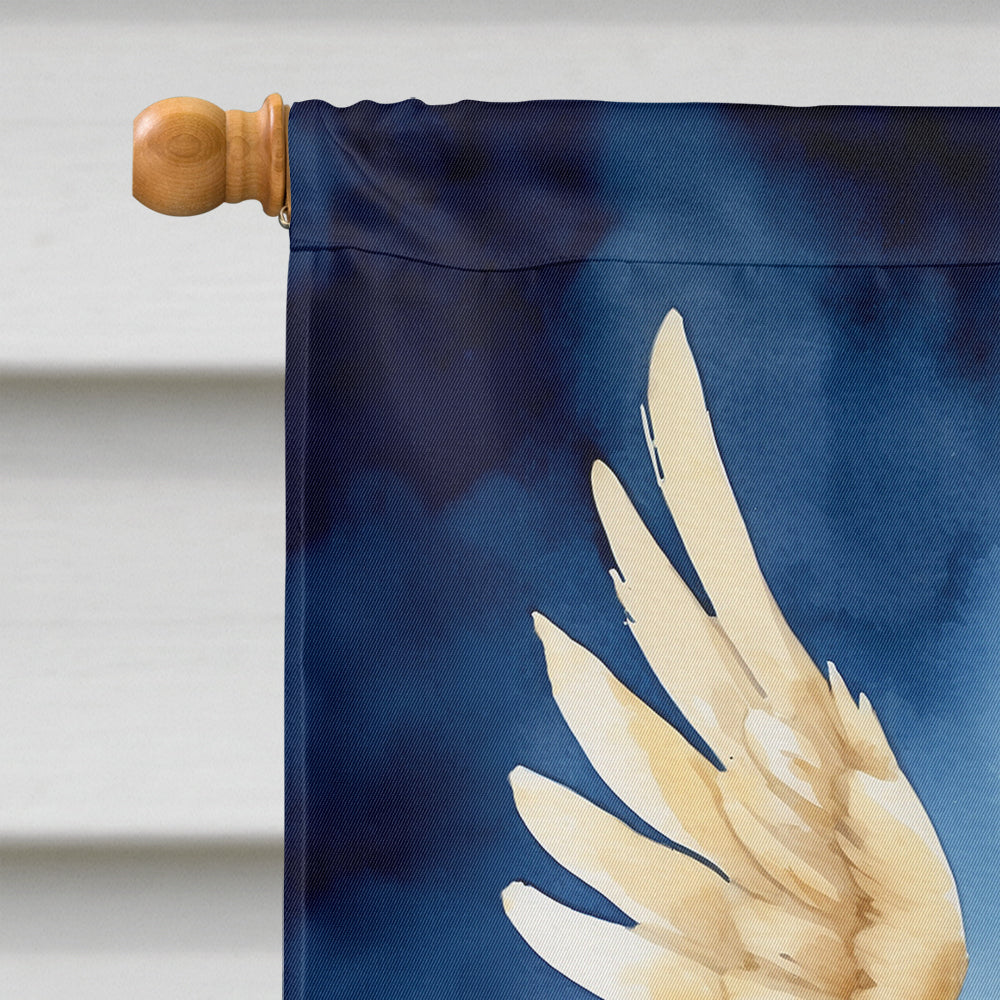 Black Pomeranian My Angel House Flag 28x40 Porch Sleeve Pole Decorative Outside Yard Banner Artwork Wall Hanging, Polyester