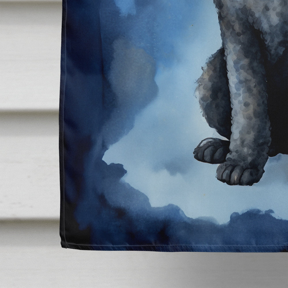 Black Poodle My Angel House Flag 28x40 Porch Sleeve Pole Decorative Outside Yard Banner Artwork Wall Hanging, Polyester