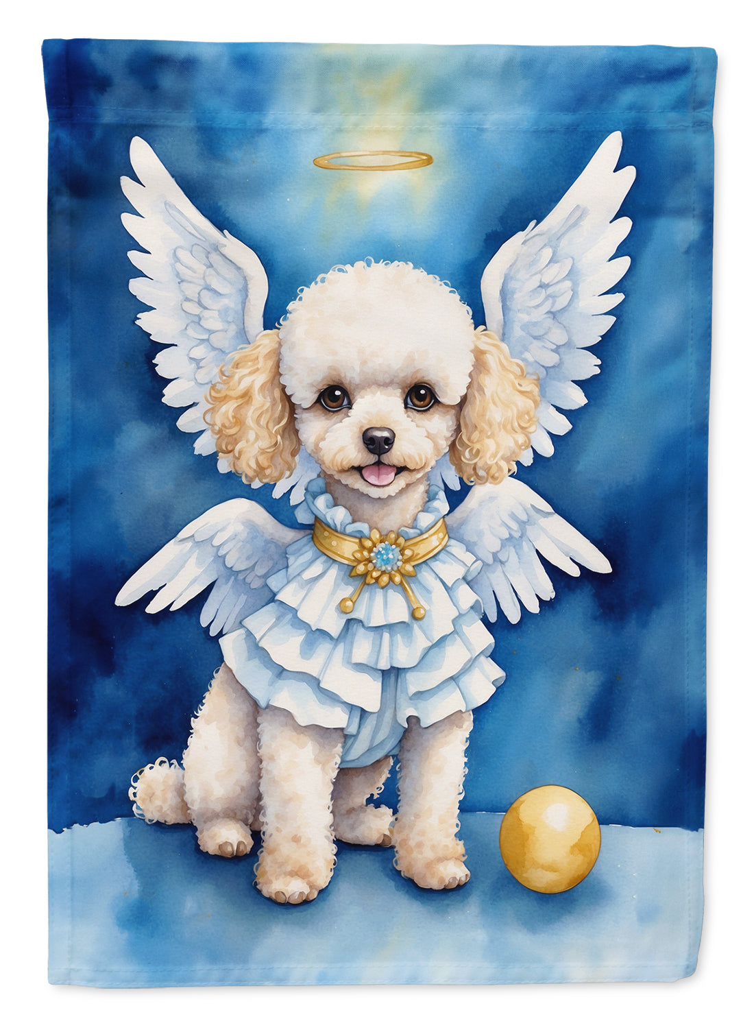 Poodle My Angel House Flag 28x40 Porch Sleeve Pole Decorative Outside Yard Banner Artwork Wall Hanging, Polyester