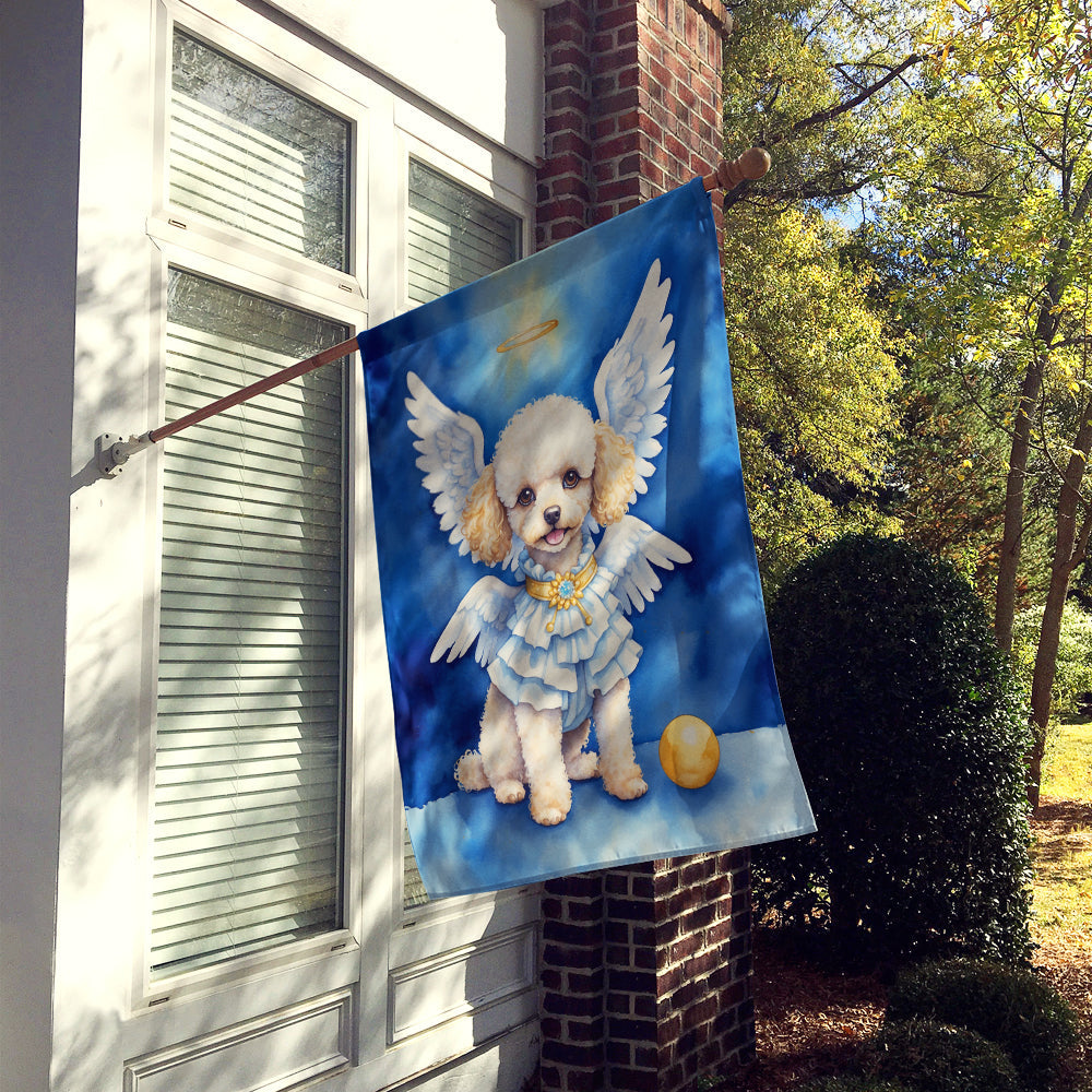 Poodle My Angel House Flag 28x40 Porch Sleeve Pole Decorative Outside Yard Banner Artwork Wall Hanging, Polyester
