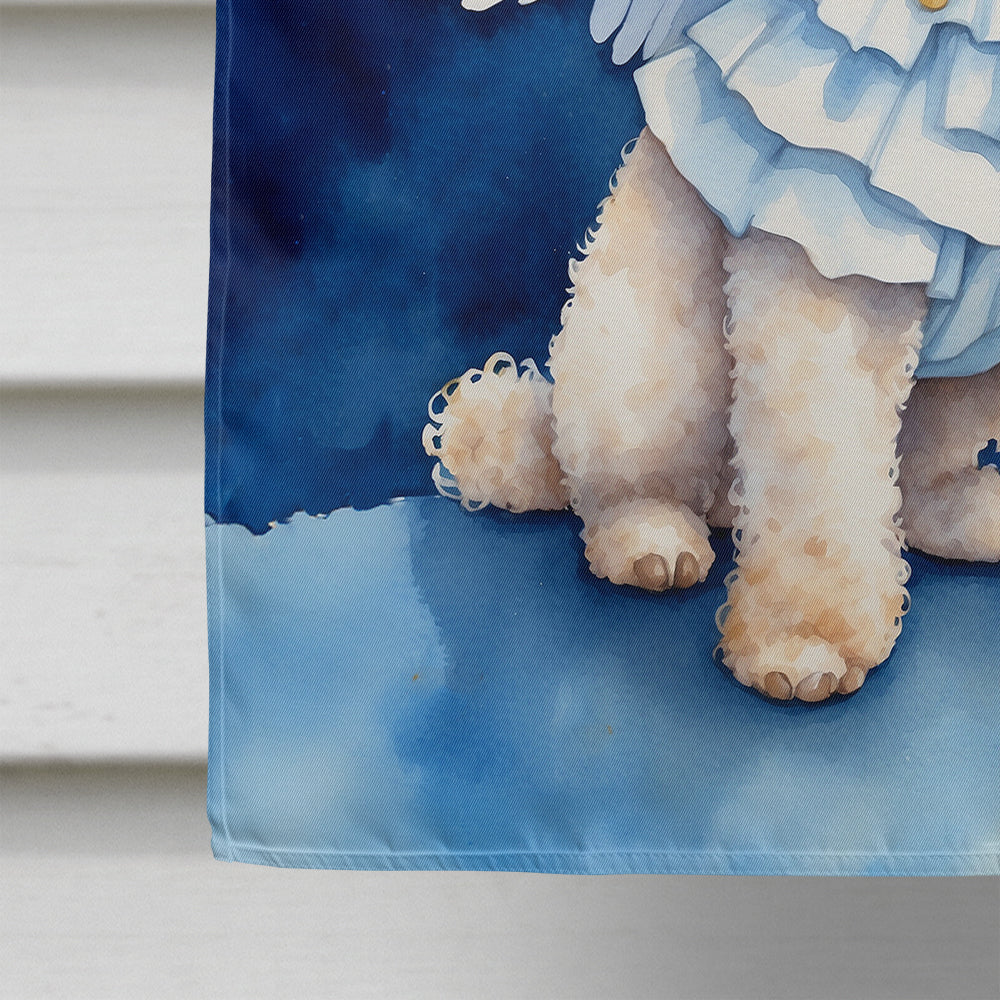 Poodle My Angel House Flag 28x40 Porch Sleeve Pole Decorative Outside Yard Banner Artwork Wall Hanging, Polyester