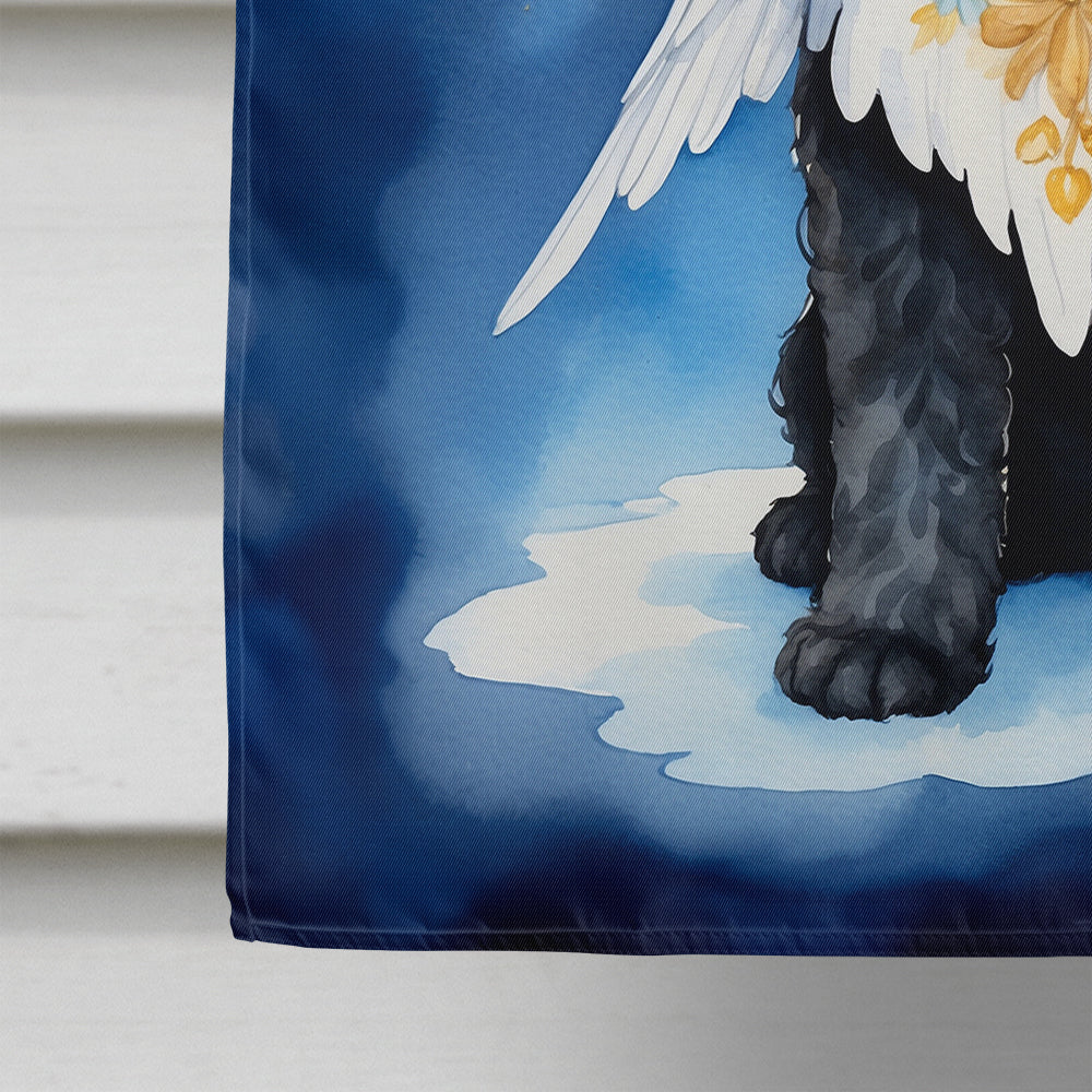 Portuguese Water Dog My Angel House Flag 28x40 Porch Sleeve Pole Decorative Outside Yard Banner Artwork Wall Hanging, Polyester