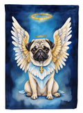 Pug My Angel House Flag 28x40 Porch Sleeve Pole Decorative Outside Yard Banner Artwork Wall Hanging, Polyester