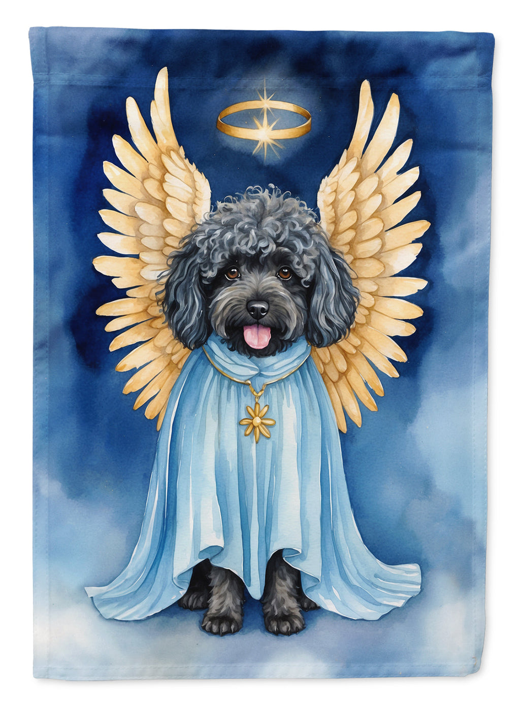 Puli My Angel House Flag 28x40 Porch Sleeve Pole Decorative Outside Yard Banner Artwork Wall Hanging, Polyester