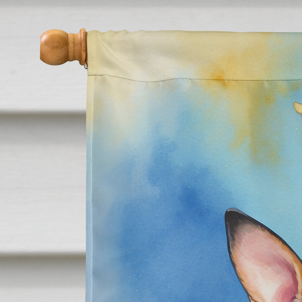 Rat Terrier My Angel House Flag 28x40 Porch Sleeve Pole Decorative Outside Yard Banner Artwork Wall Hanging, Polyester