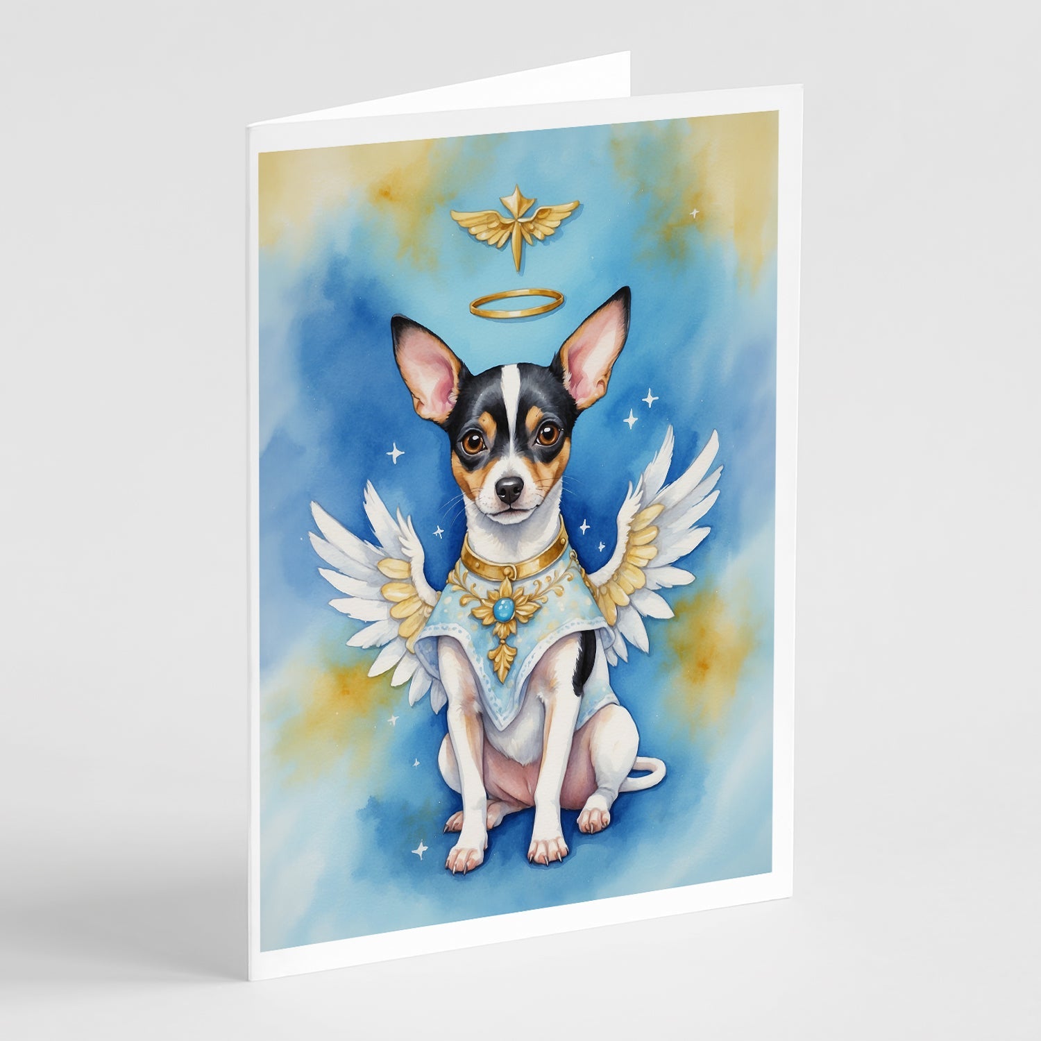 Rat Terrier My Angel Greeting Cards Pack of 8 Blank Cards with Envelopes Whimsical A7 Size 5x7