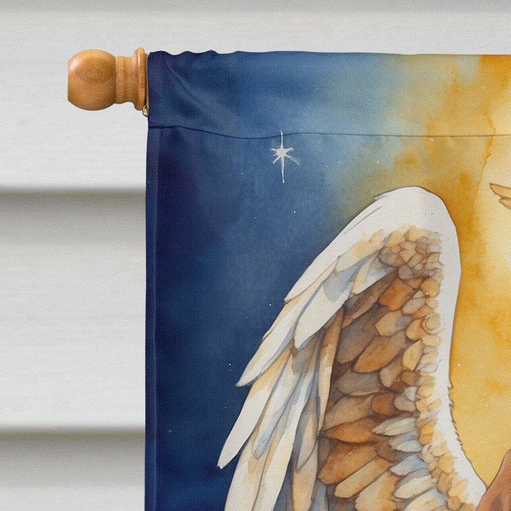 Redbone Coonhound My Angel House Flag 28x40 Porch Sleeve Pole Decorative Outside Yard Banner Artwork Wall Hanging, Polyester