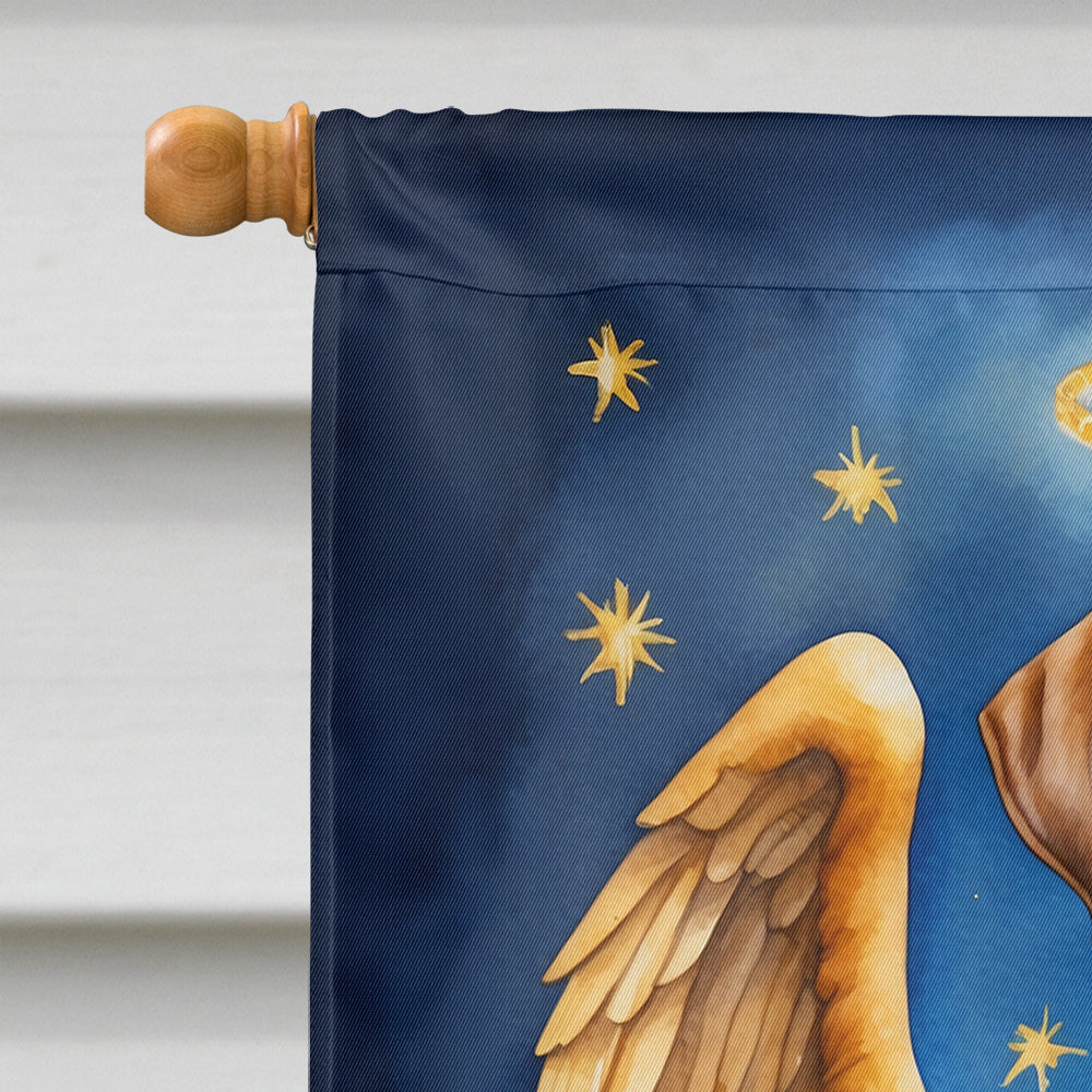Rhodesian Ridgeback My Angel House Flag 28x40 Porch Sleeve Pole Decorative Outside Yard Banner Artwork Wall Hanging, Polyester