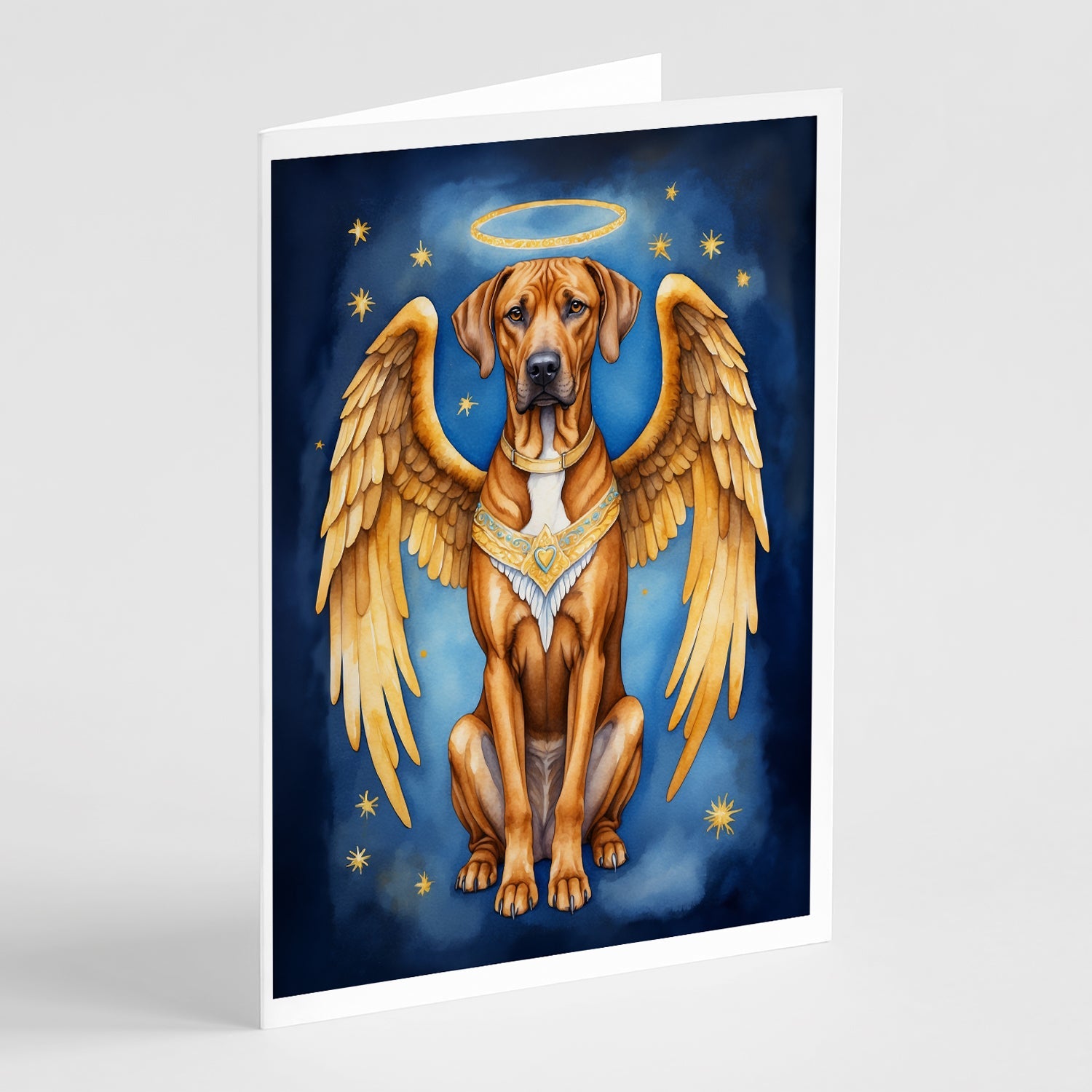 Rhodesian Ridgeback My Angel Greeting Cards Pack of 8 Blank Cards with Envelopes Whimsical A7 Size 5x7