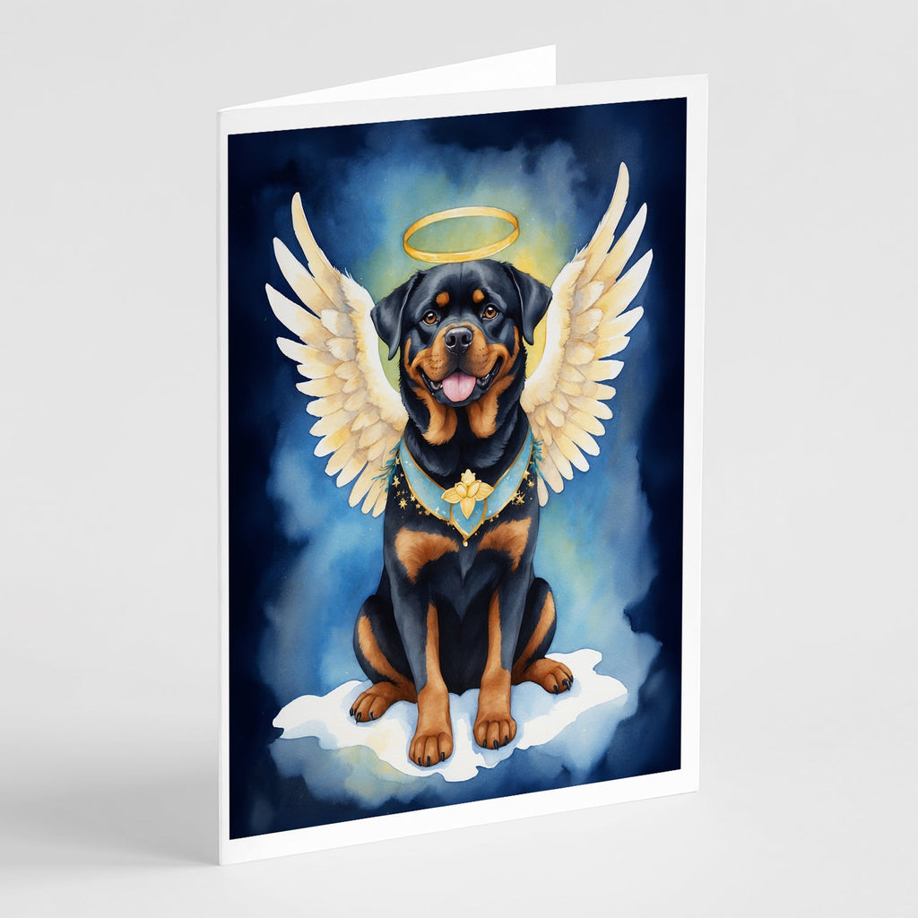 Rottweiler My Angel Greeting Cards Pack of 8 Blank Cards with Envelopes Whimsical A7 Size 5x7