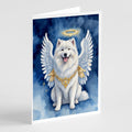 Samoyed My Angel Greeting Cards Pack of 8 Blank Cards with Envelopes Whimsical A7 Size 5x7
