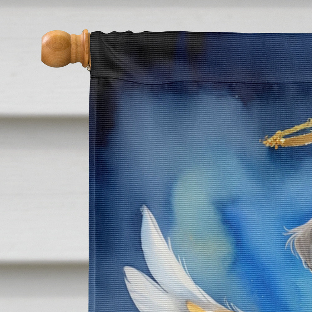 Scottish Deerhound My Angel House Flag 28x40 Porch Sleeve Pole Decorative Outside Yard Banner Artwork Wall Hanging, Polyester