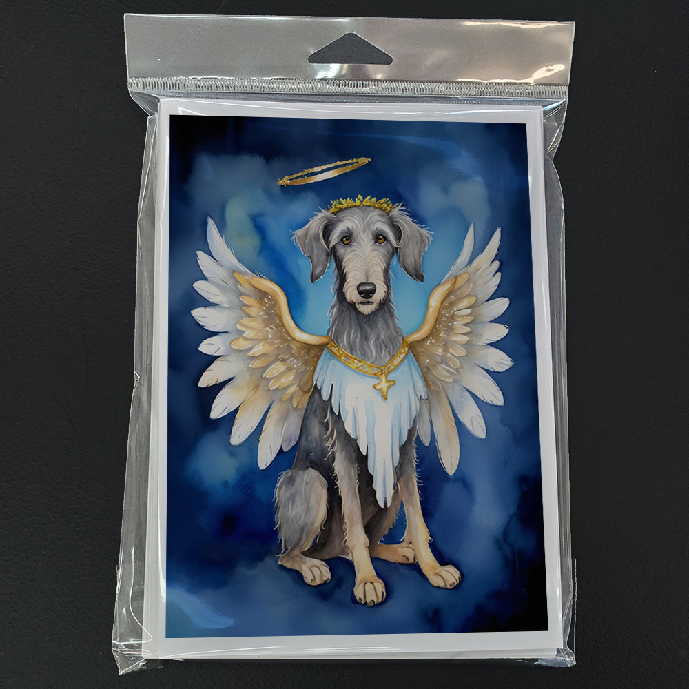 Scottish Deerhound My Angel Greeting Cards Pack of 8 Blank Cards with Envelopes Whimsical A7 Size 5x7