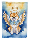 Shiba Inu My Angel House Flag 28x40 Porch Sleeve Pole Decorative Outside Yard Banner Artwork Wall Hanging, Polyester