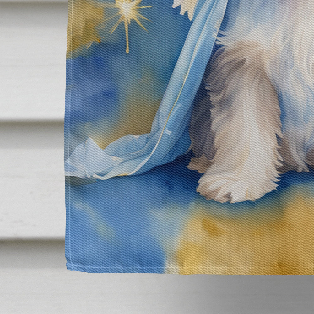 Shih Tzu My Angel House Flag 28x40 Porch Sleeve Pole Decorative Outside Yard Banner Artwork Wall Hanging, Polyester