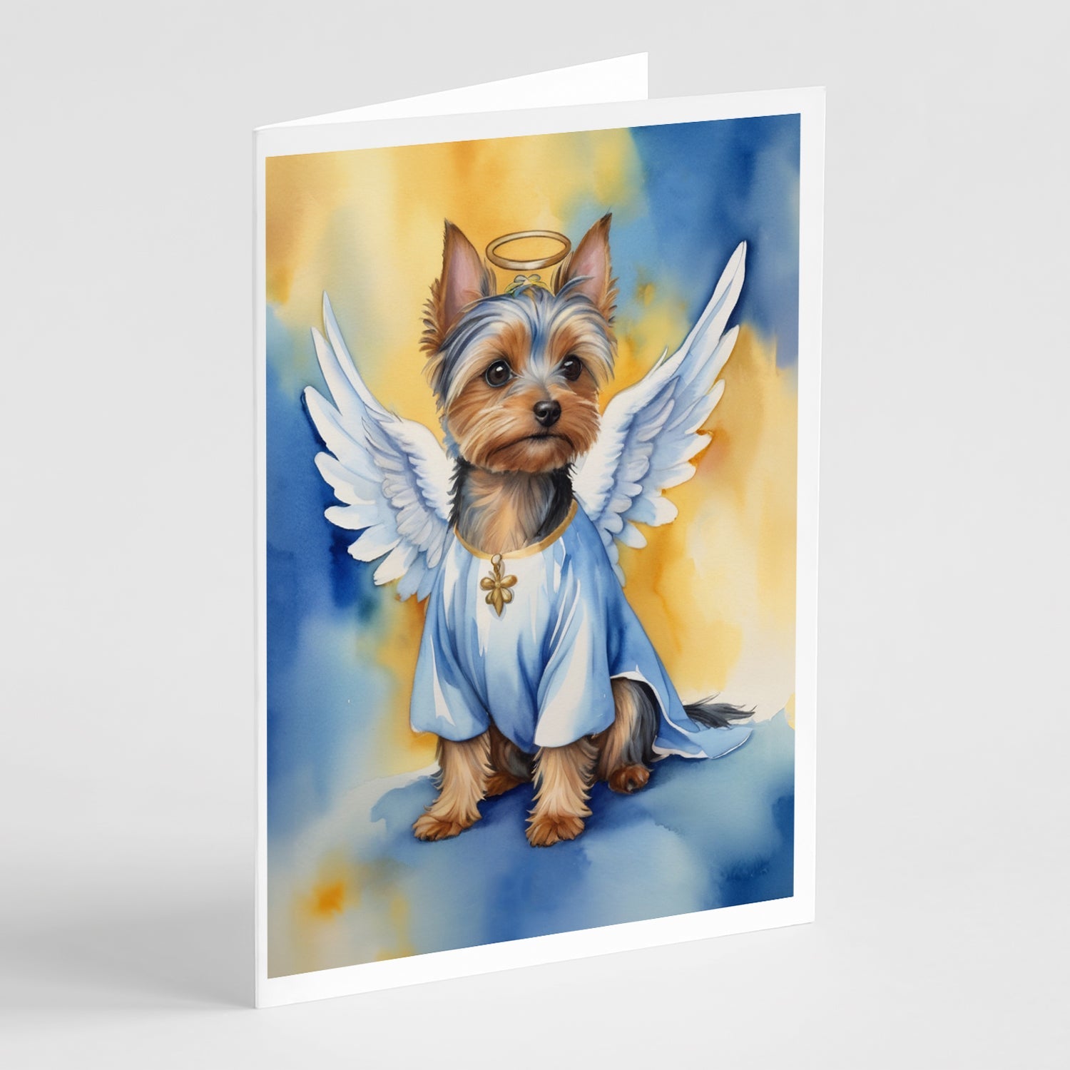 Silky Terrier My Angel Greeting Cards Pack of 8 Blank Cards with Envelopes Whimsical A7 Size 5x7