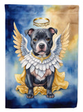 Staffordshire Bull Terrier My Angel House Flag 28x40 Porch Sleeve Pole Decorative Outside Yard Banner Artwork Wall Hanging, Polyester