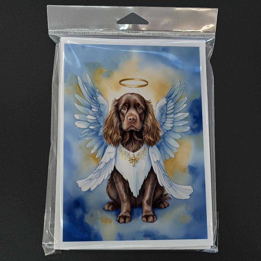 Sussex Spaniel My Angel Greeting Cards Pack of 8 Blank Cards with Envelopes Whimsical A7 Size 5x7