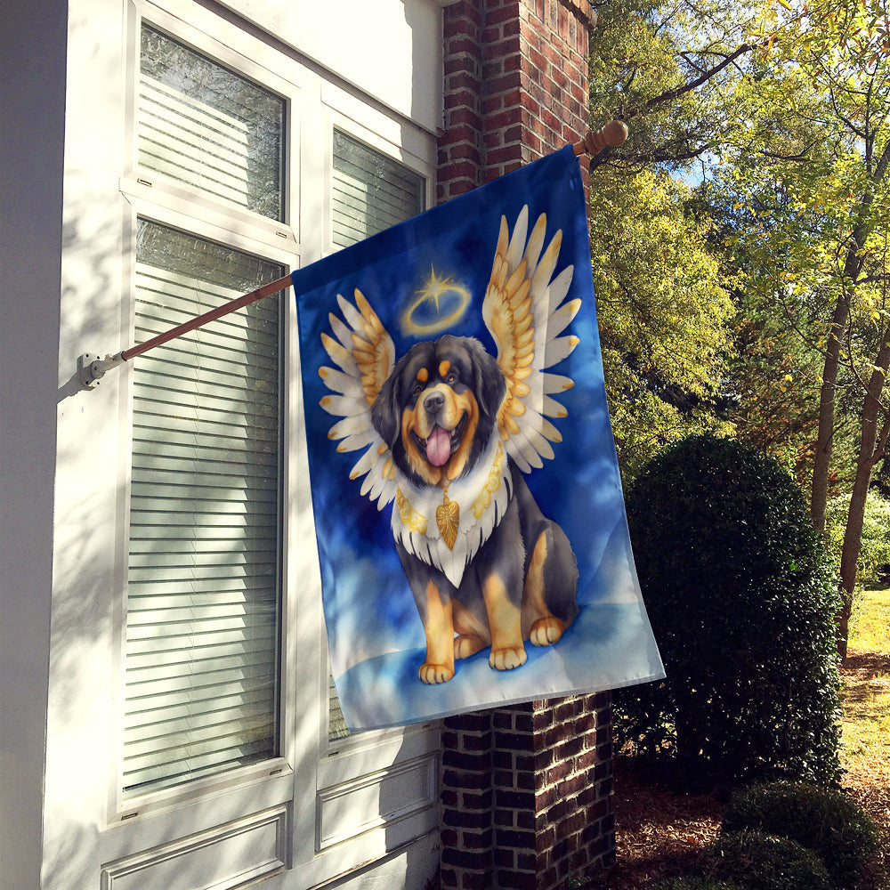 Tibetan Mastiff My Angel House Flag 28x40 Porch Sleeve Pole Decorative Outside Yard Banner Artwork Wall Hanging, Polyester