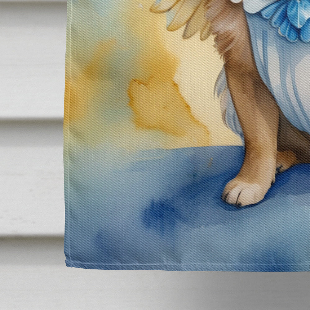 Tibetan Spaniel My Angel House Flag 28x40 Porch Sleeve Pole Decorative Outside Yard Banner Artwork Wall Hanging, Polyester