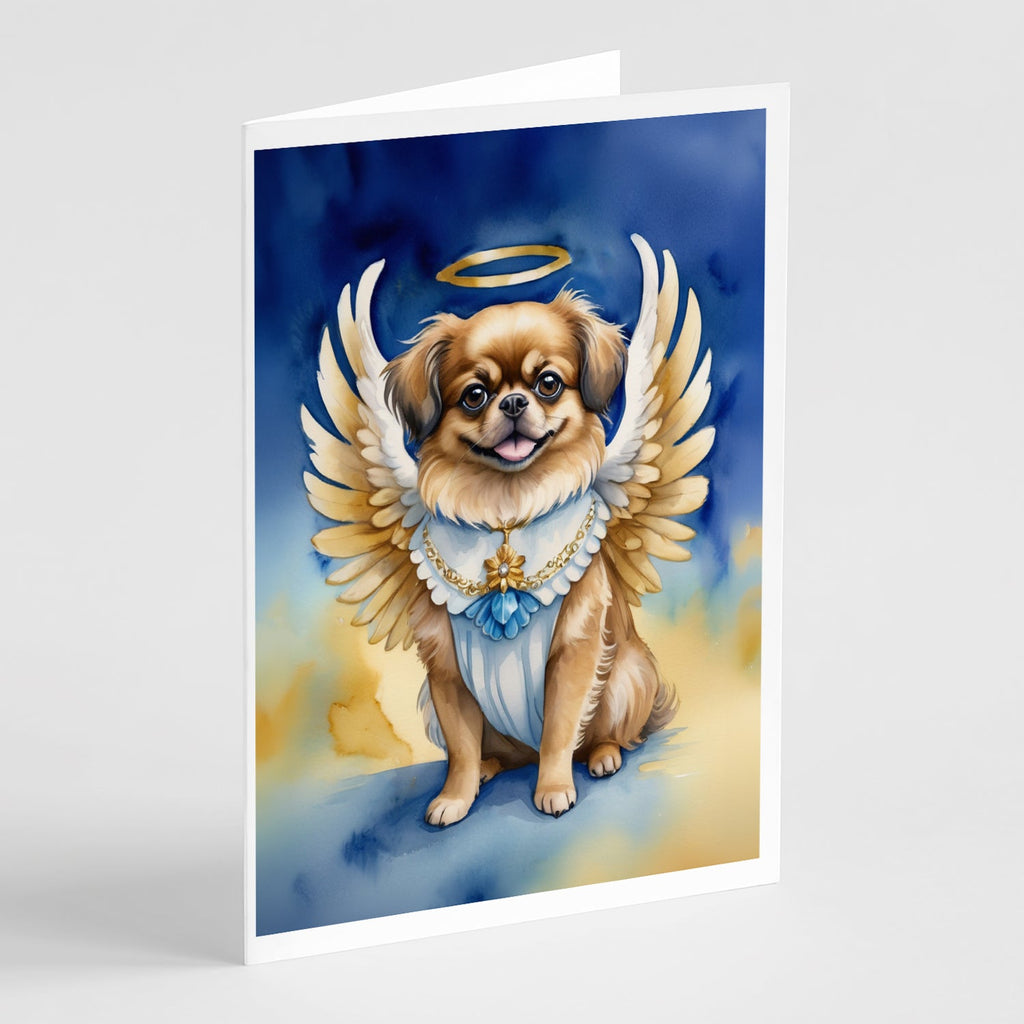 Tibetan Spaniel My Angel Greeting Cards Pack of 8 Blank Cards with Envelopes Whimsical A7 Size 5x7