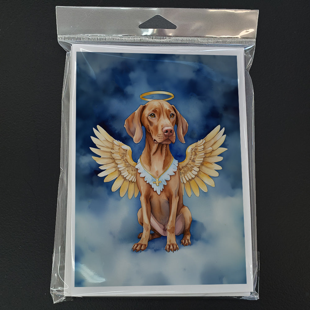 Vizsla My Angel Greeting Cards Pack of 8 Blank Cards with Envelopes Whimsical A7 Size 5x7