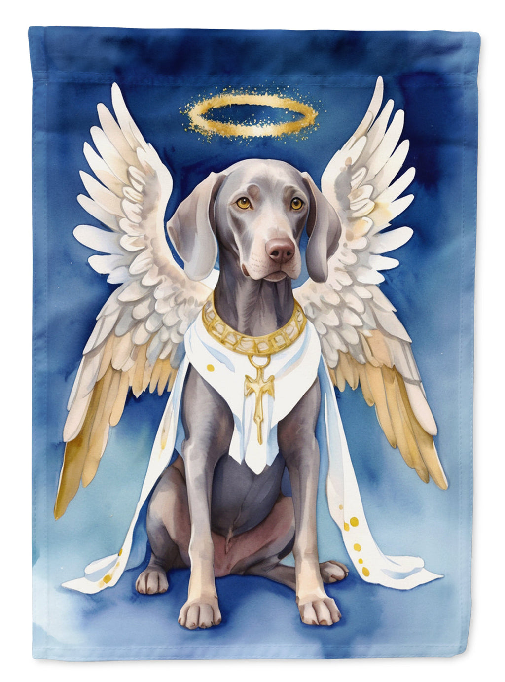 Weimaraner My Angel House Flag 28x40 Porch Sleeve Pole Decorative Outside Yard Banner Artwork Wall Hanging, Polyester