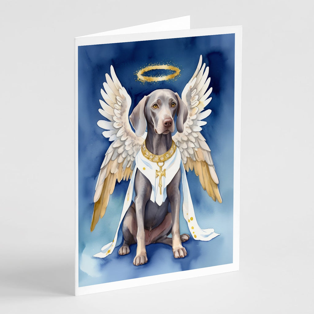 Weimaraner My Angel Greeting Cards Pack of 8 Blank Cards with Envelopes Whimsical A7 Size 5x7