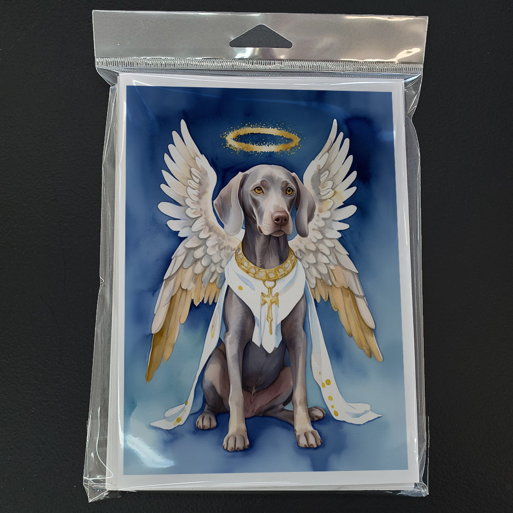 Weimaraner My Angel Greeting Cards Pack of 8 Blank Cards with Envelopes Whimsical A7 Size 5x7