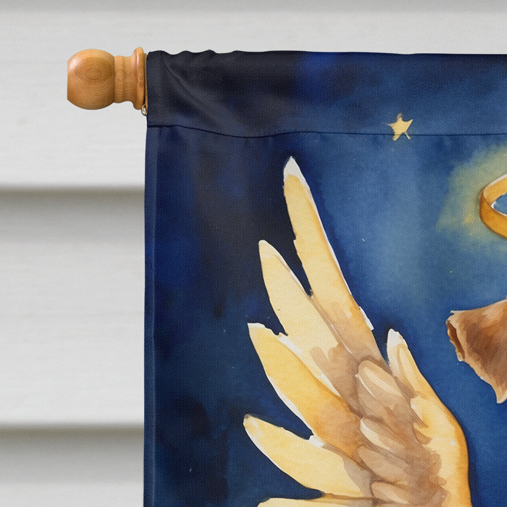 Welsh Terrier My Angel House Flag 28x40 Porch Sleeve Pole Decorative Outside Yard Banner Artwork Wall Hanging, Polyester