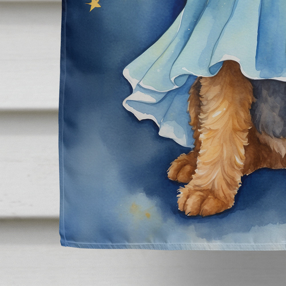 Welsh Terrier My Angel House Flag 28x40 Porch Sleeve Pole Decorative Outside Yard Banner Artwork Wall Hanging, Polyester