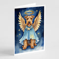 Welsh Terrier My Angel Greeting Cards Pack of 8 Blank Cards with Envelopes Whimsical A7 Size 5x7