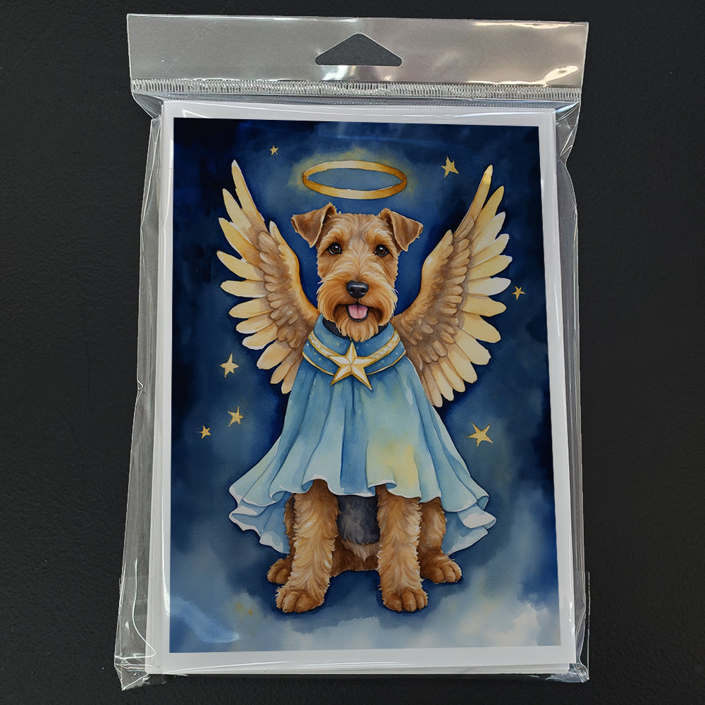 Welsh Terrier My Angel Greeting Cards Pack of 8 Blank Cards with Envelopes Whimsical A7 Size 5x7
