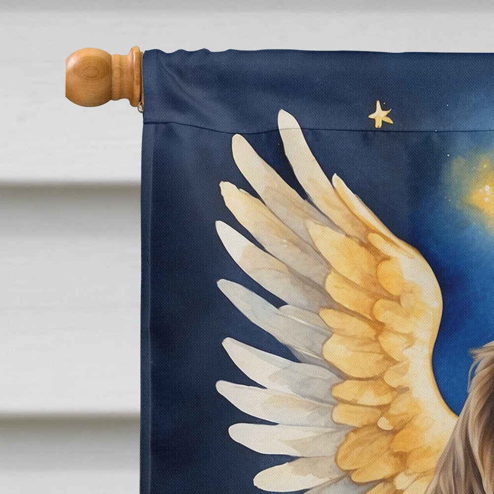Wirehaired Pointing Griffon My Angel House Flag 28x40 Porch Sleeve Pole Decorative Outside Yard Banner Artwork Wall Hanging, Polyester