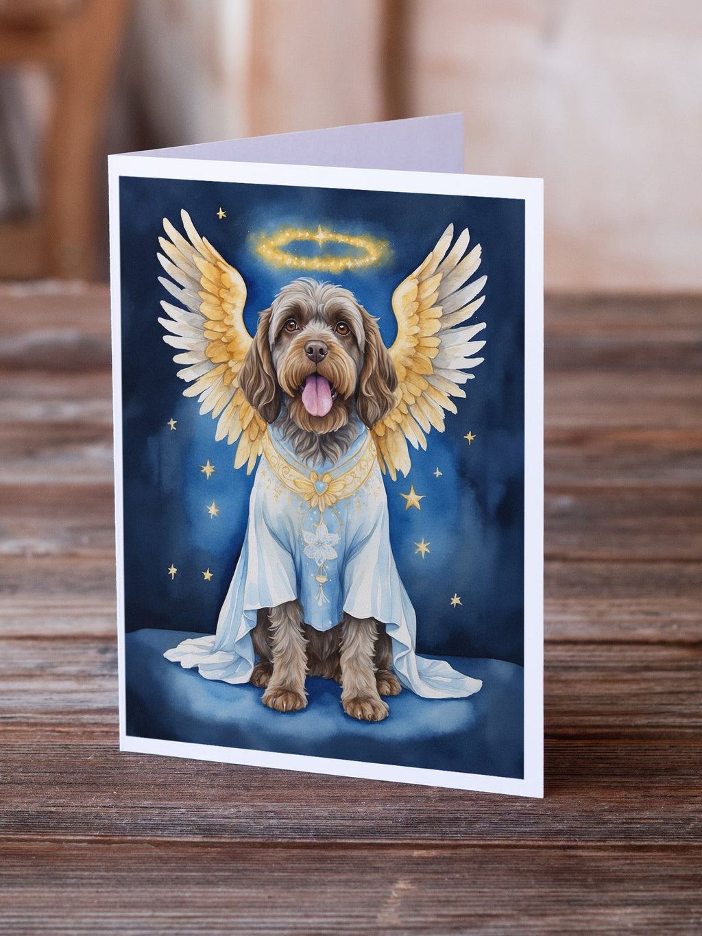 Wirehaired Pointing Griffon My Angel Greeting Cards Pack of 8 Blank Cards with Envelopes Whimsical A7 Size 5x7