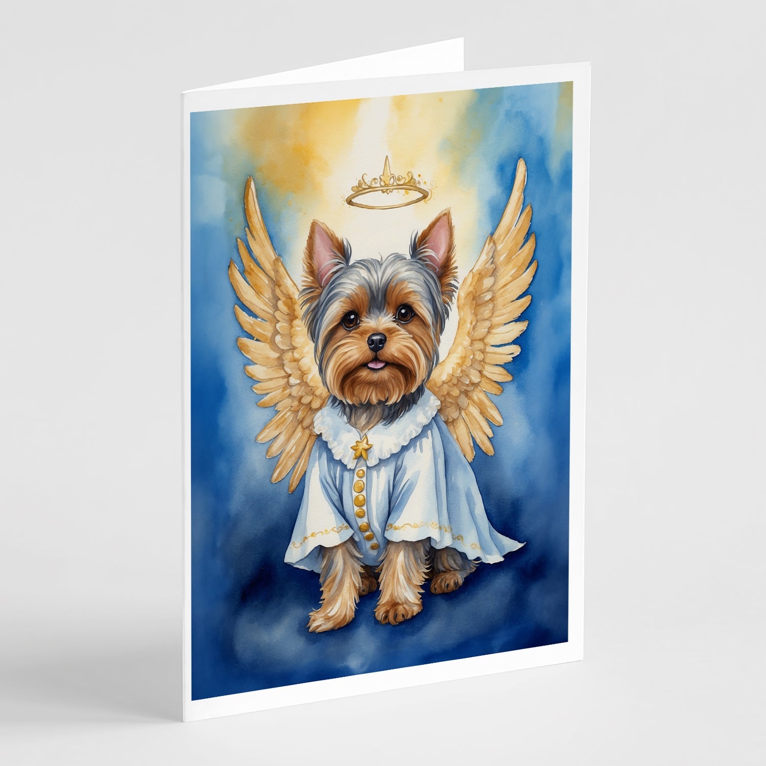 Yorkshire Terrier My Angel Greeting Cards Pack of 8 Blank Cards with Envelopes Whimsical A7 Size 5x7