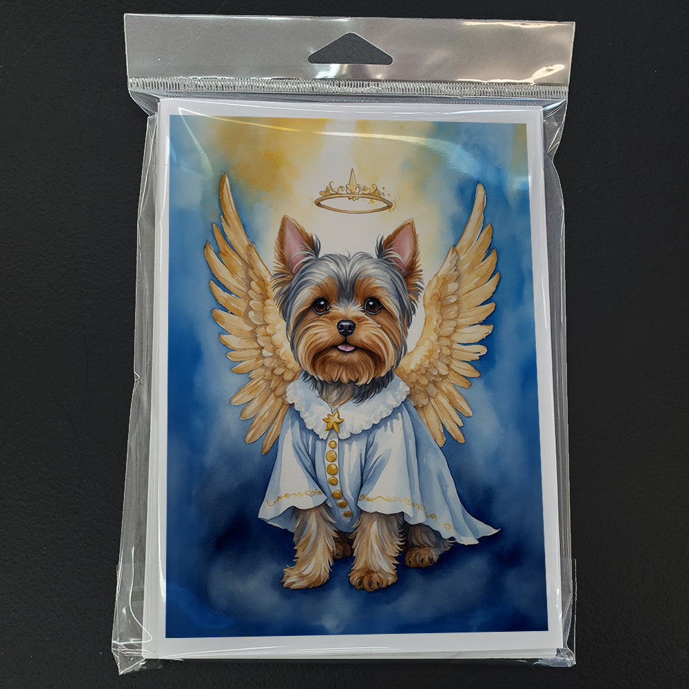 Yorkshire Terrier My Angel Greeting Cards Pack of 8 Blank Cards with Envelopes Whimsical A7 Size 5x7