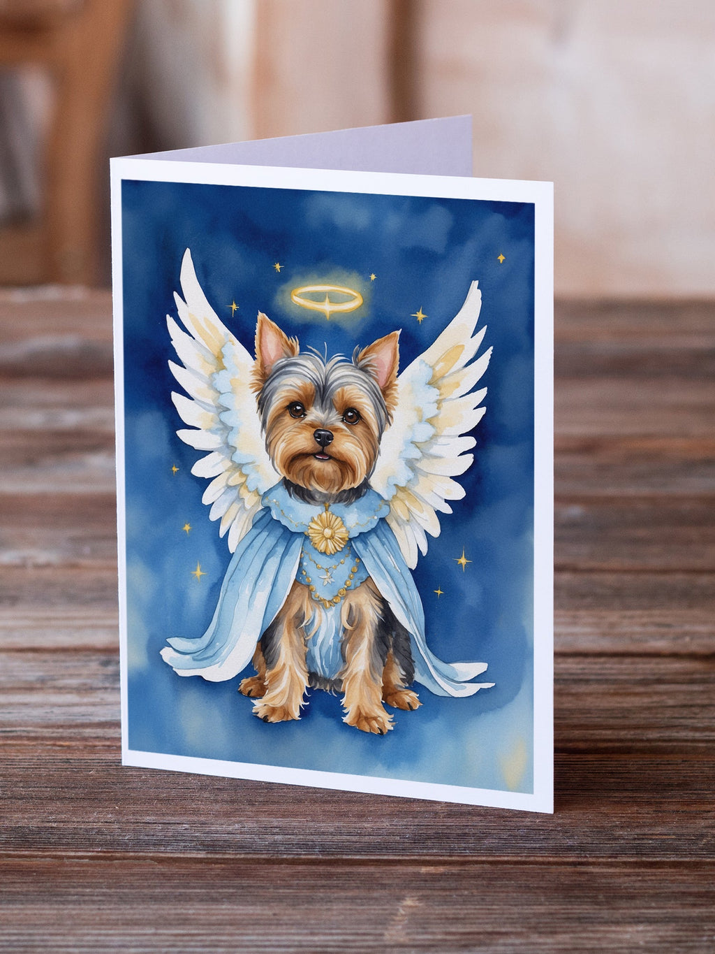 Yorkshire Terrier My Angel Greeting Cards Pack of 8 Blank Cards with Envelopes Whimsical A7 Size 5x7
