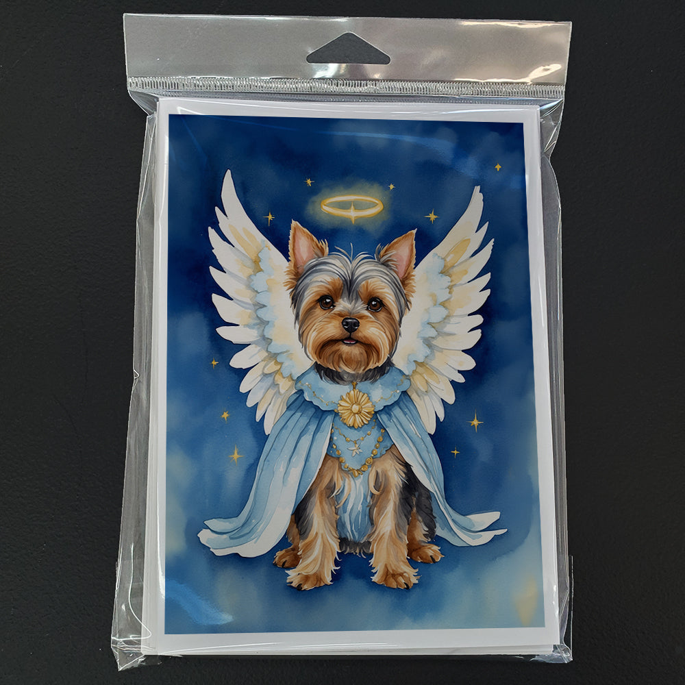 Yorkshire Terrier My Angel Greeting Cards Pack of 8 Blank Cards with Envelopes Whimsical A7 Size 5x7