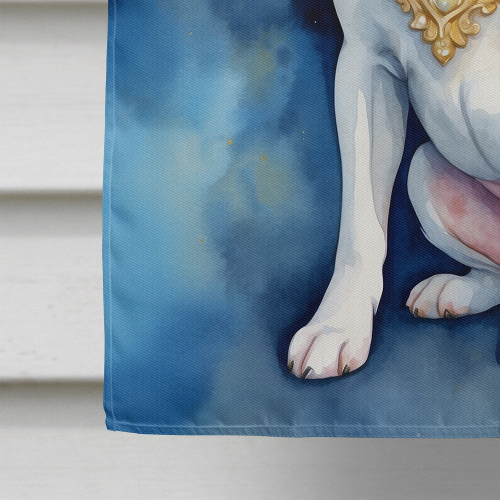 White Boxer My Angel House Flag 28x40 Porch Sleeve Pole Decorative Outside Yard Banner Artwork Wall Hanging, Polyester