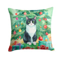 Chantilly Tiffany Cat By the Christmas Tree Decorative Throw Pillow 18x18 Indoor Outdoor Accent Cushion, Fabric Cover with Insert for Sofa, Bed, Porch & Living Room