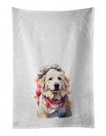 Great Pyrenees Chef Kitchen Towel Set of 2 White Dish Towels Decorative Bathroom Hand towel for Hand, Face, Hair, Yoga, Tea, Dishcloth, 19 X 28", White