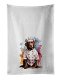 Labrador Retriever Chef Kitchen Towel Set of 2 White Dish Towels Decorative Bathroom Hand towel for Hand, Face, Hair, Yoga, Tea, Dishcloth, 19 X 28", White