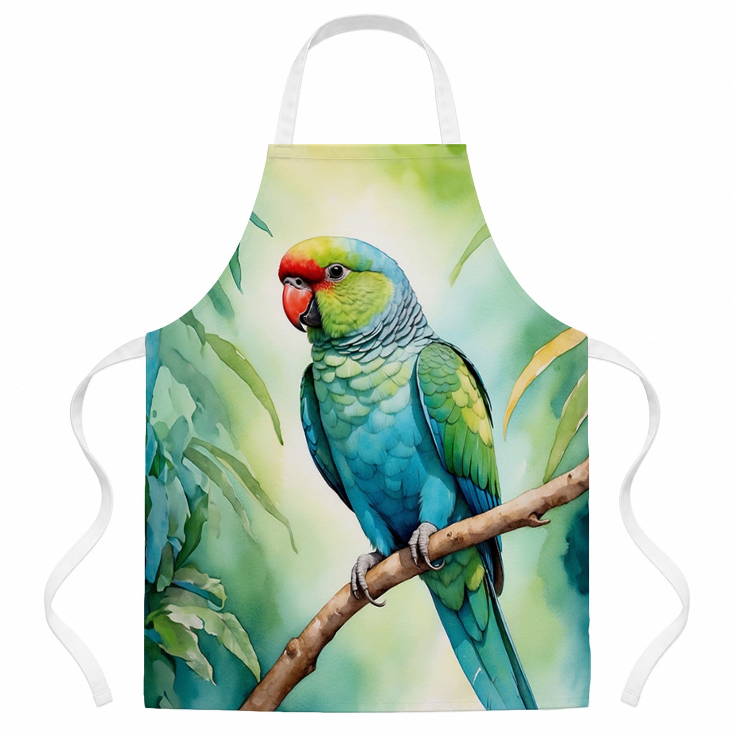 African Ringneck Parrot Apron Cooking Kitchen Server Baking Crafts Gardening for Adult Women Men, Unisex, Large, Multicolor