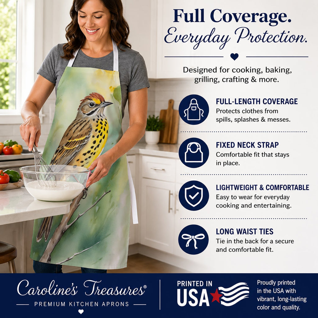 Alabama Yellowhammer Apron Cooking Kitchen Server Baking Crafts Gardening for Adult Women Men, Unisex, Large, Multicolor